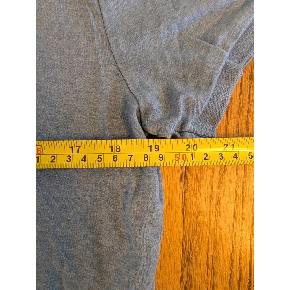 Polo Ralph Lauren Men's Large Custom Slim Fit Polo Shirt Heather Blue Flesh Pony